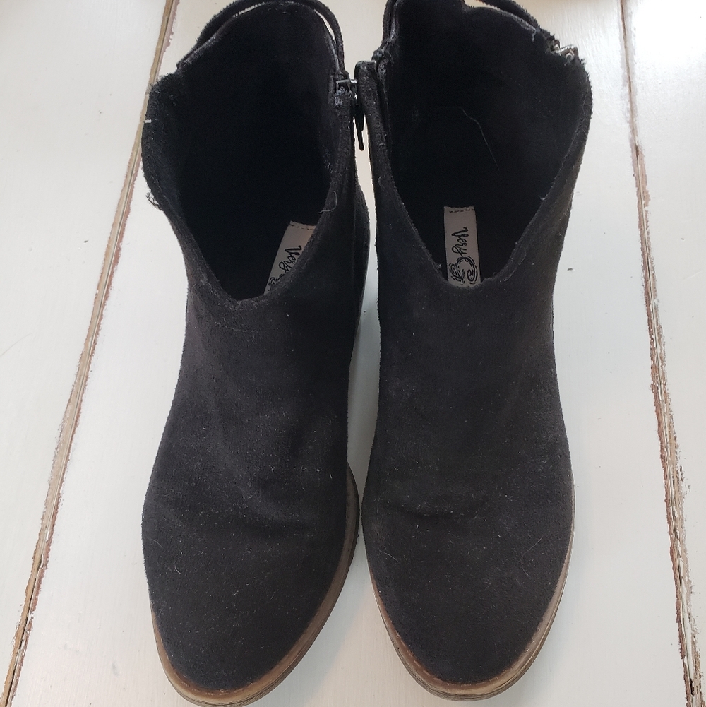 Women's Black Suede Ankle Boots